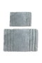 Mijölnir Juego de alfombrillas de baño de algodón Gris, 2 piezas